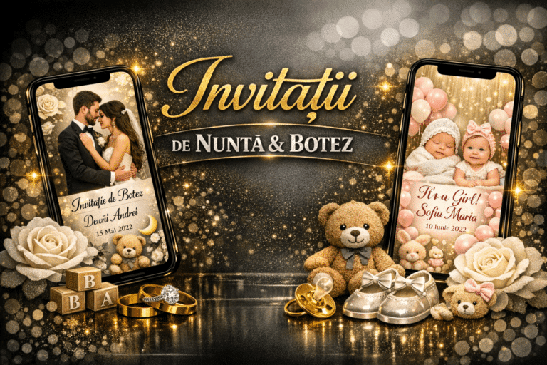 Invitatii digitale nunta si botez