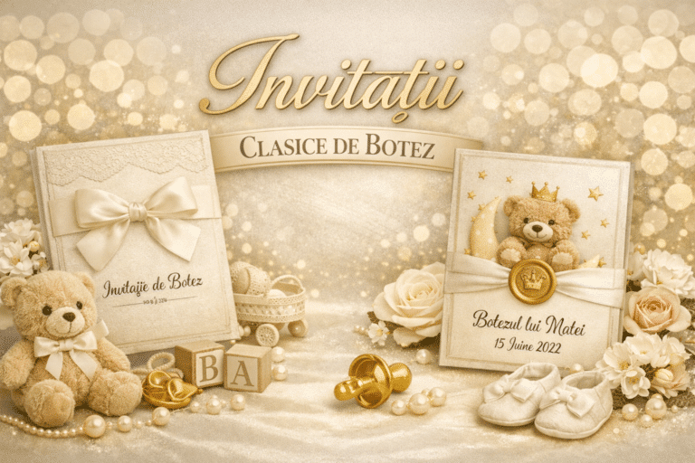 Invitatii tiparite de botez