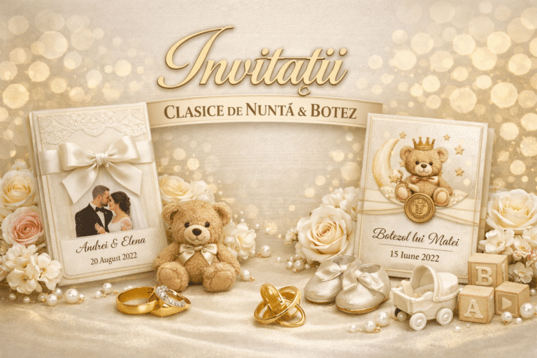 Invitatii tiparite de nunta si botez