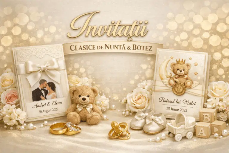 Invitatii tiparite de nunta si botez