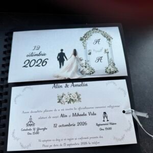 invitație nuntă romantică
