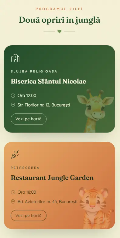 Invitație Botez Junglă Magică – 7 Secțiuni Interactive 2026 5 jungla-5