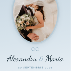 Invitatie digitala nunta albastra