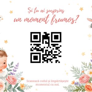 Dreamy Baptism Card with Baby and Floral Accents