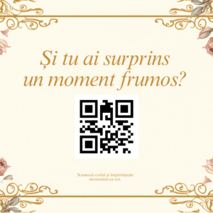 Card vintage floral pentru nuntă