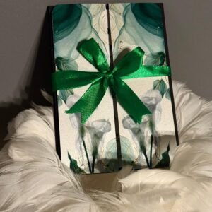invitație nuntă pliabilă florală crini cala verde sage – dinnunta.com 2