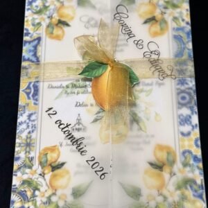 invitație nuntă copertă calc