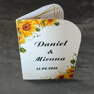 meniu nuntă floarea-soarelui