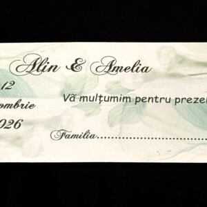 plic bani nuntă cala verde elegant