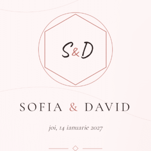invitație digitală nuntă marmură - ecran principal save the date monogramă