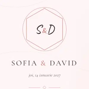 invitație digitală nuntă marmură - ecran principal save the date monogramă