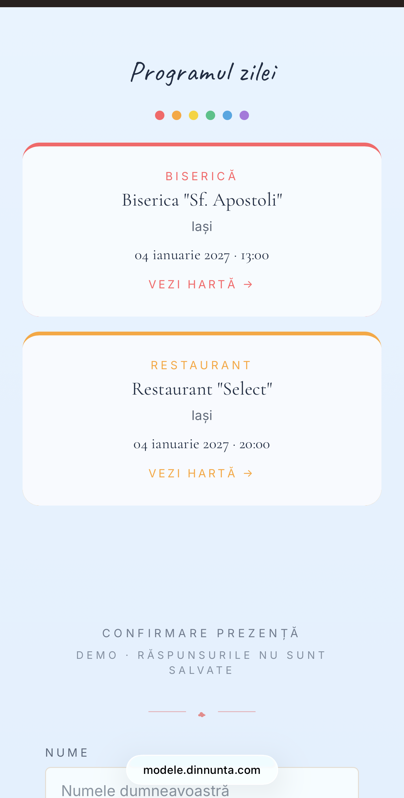 Invitație Digitală Botez – Balonașe 3 Invitație digitală botez Balonase - program biserica restaurant