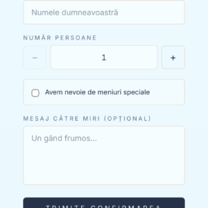 Invitație digitală botez Curcubeu - arc de curcubeu si nume Alex