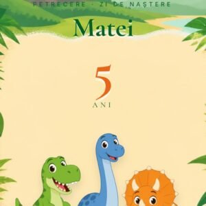 invitație digitală aniversare copii – ecran principal