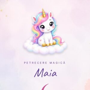 invitație digitală aniversare fetiță – ecran principal