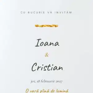 invitație digitală nuntă cu floarea-soarelui – ecran principal