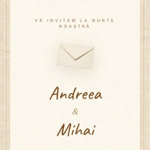 invitație digitală nuntă elegantă – ecran principal