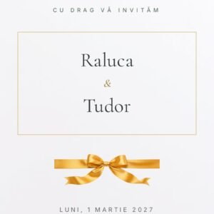 invitație digitală nuntă cu eucalipt – ecran principal